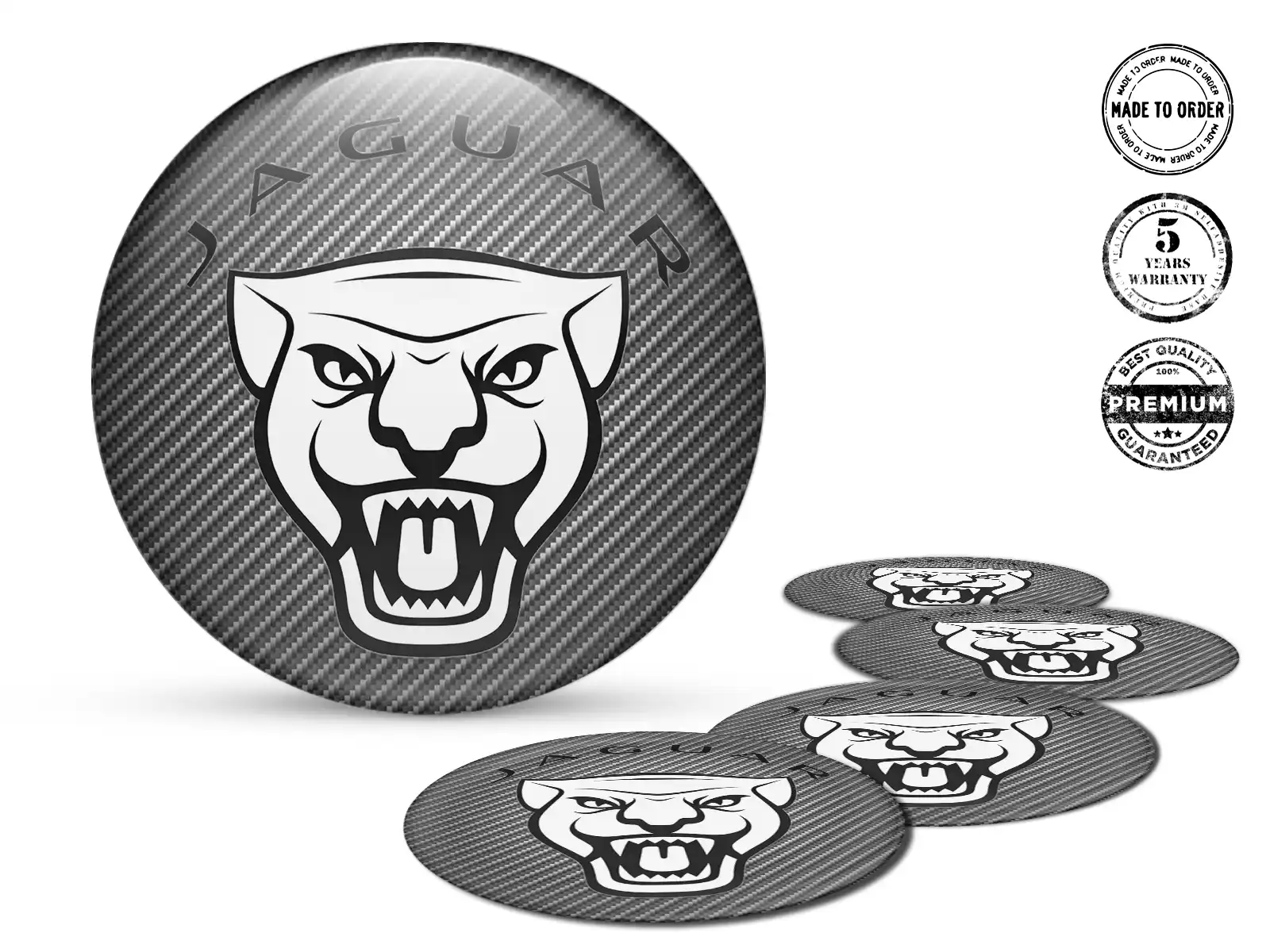 Jaguar Pegatina de Silicona Edición Calcomanías de Aro Premium